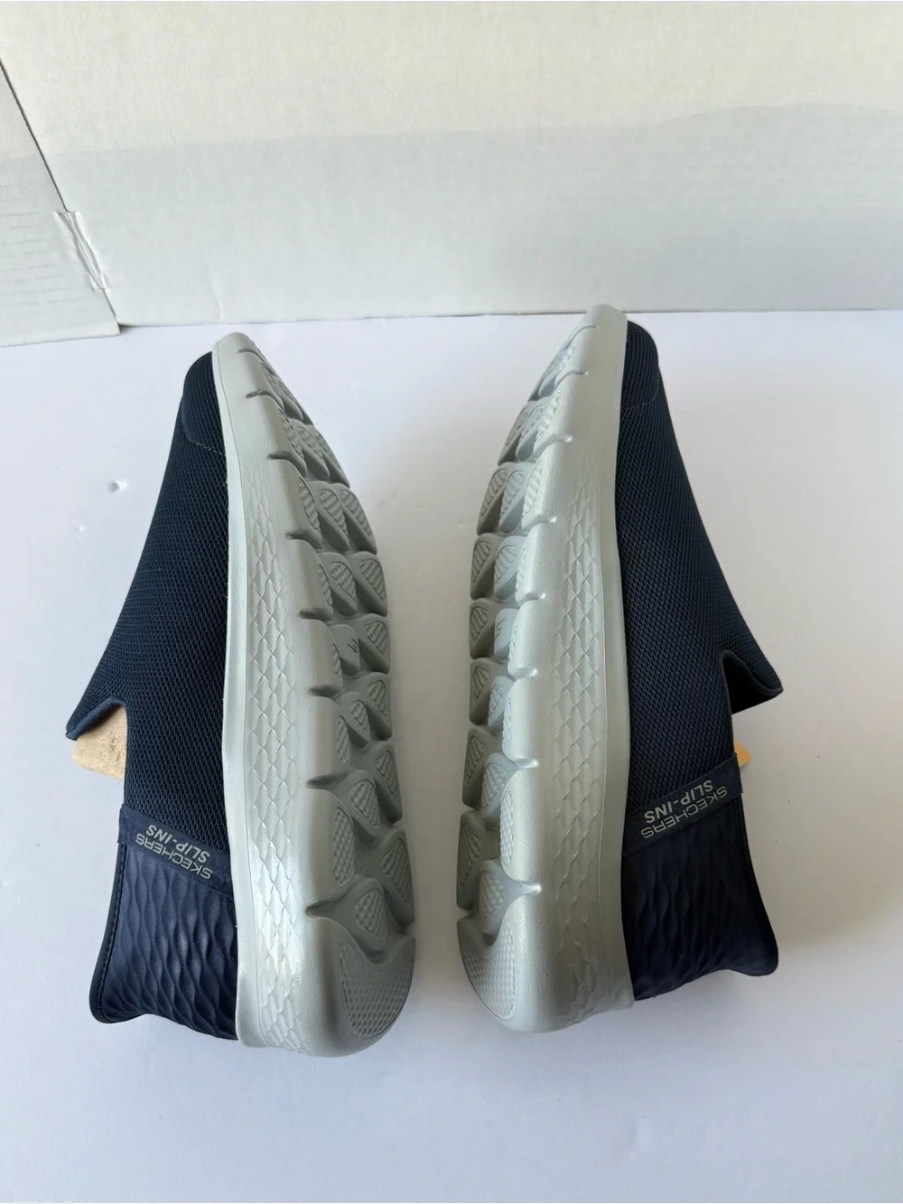 Skechers Men's Navy and Tan Slip-On Lightweight Casual Shoes